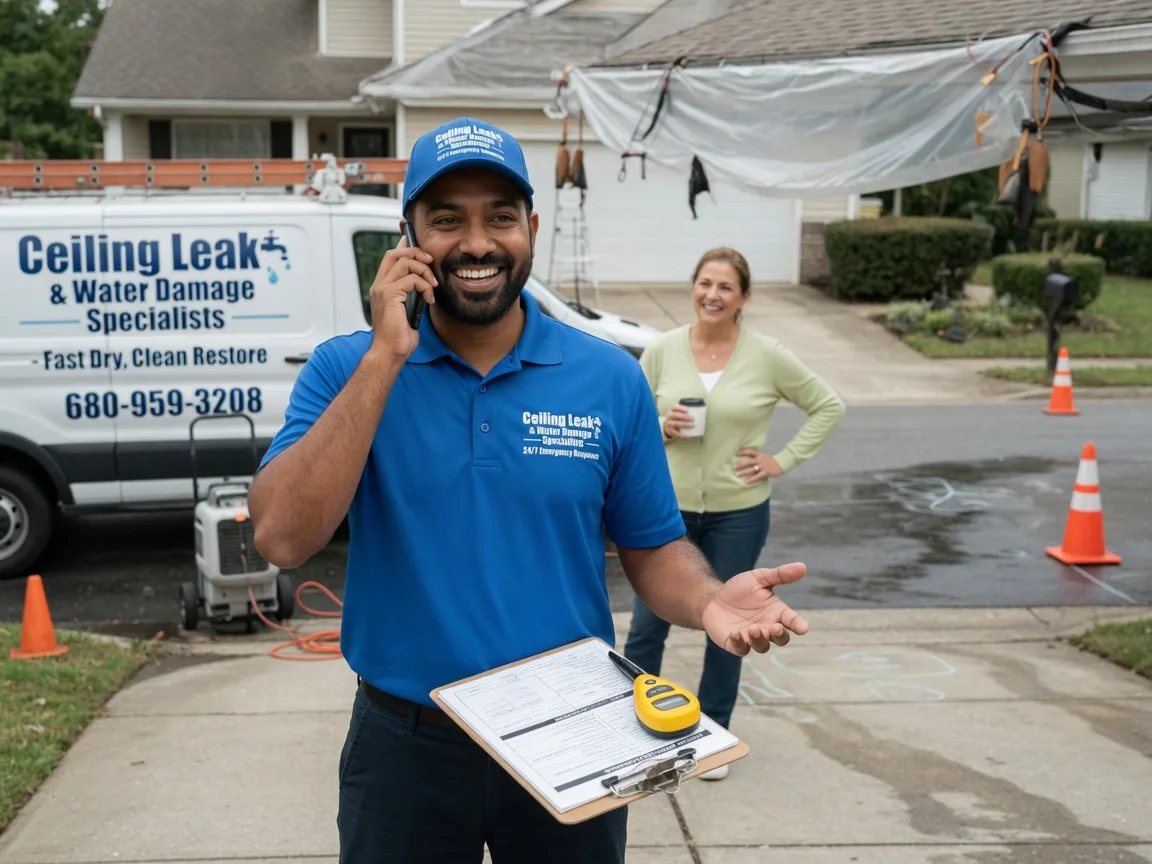 Ceiling Leak Cleanup Noble, OK FAQs